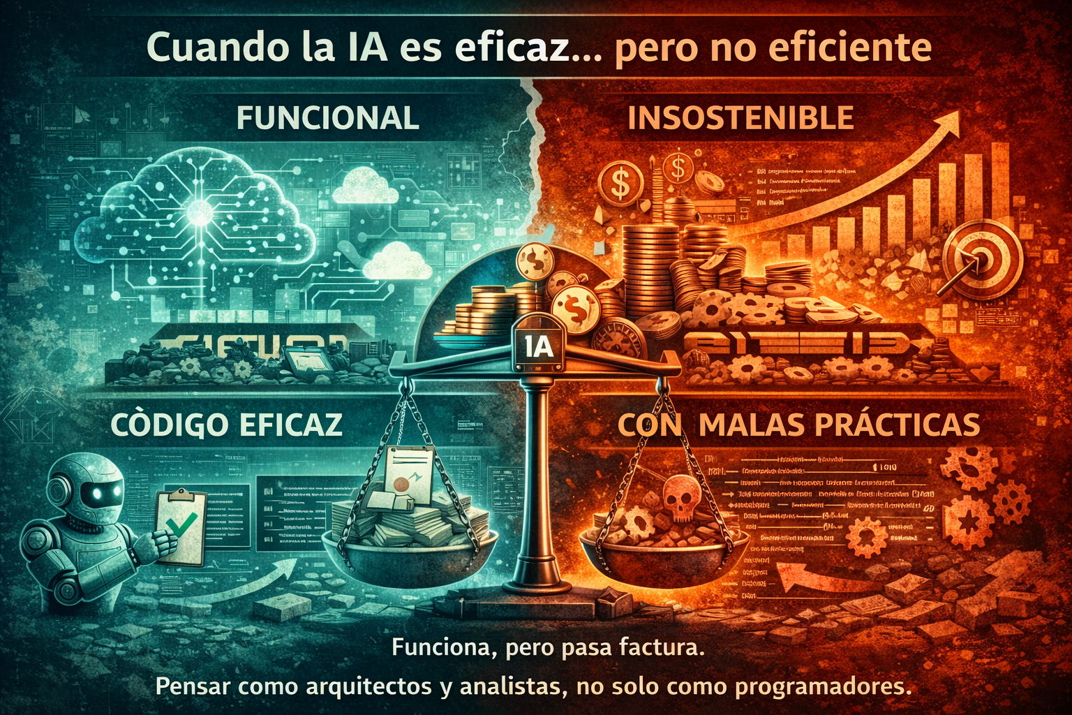 AI puede ser Eficaz pero no siempre Eficiente.