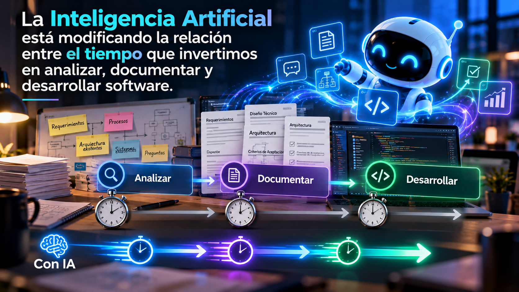 La IA está modificando la relación de tiempo entre documentar y desarrollar