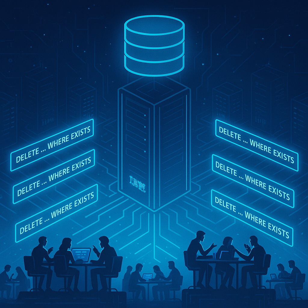 DELETE WHERE EXISTS en Db2 for i