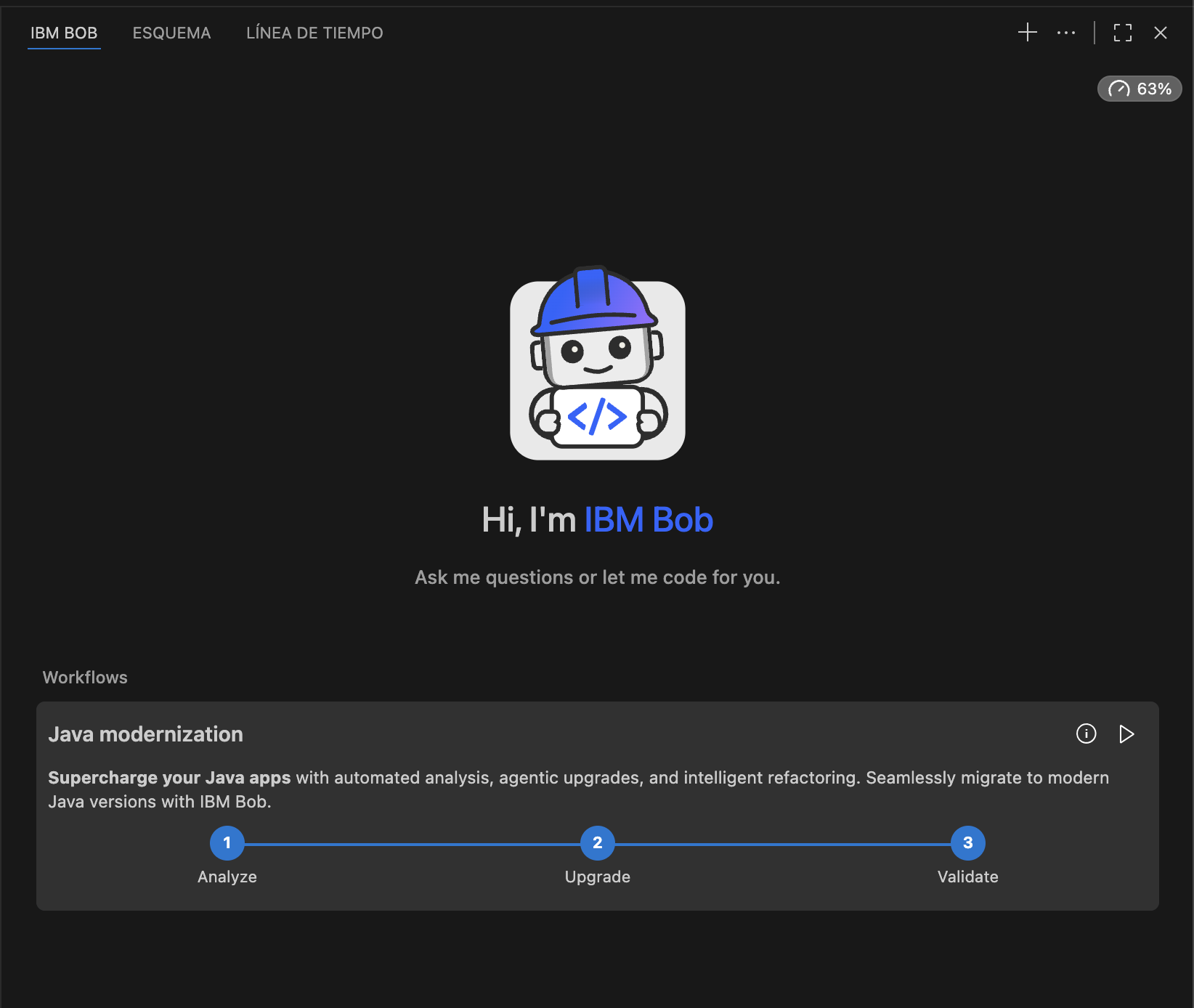Project Bob manejo de Modernización