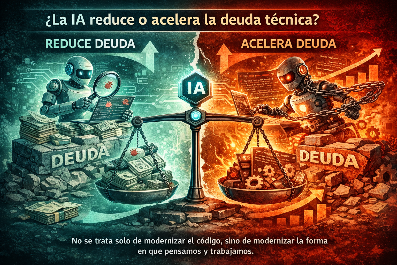 AI can reduce or accelerate technical debt.