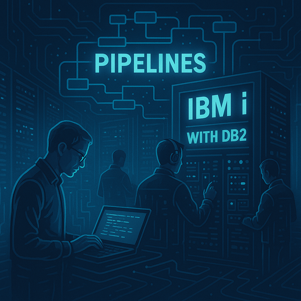 Representation of DB2 pipelines in IBMi environments