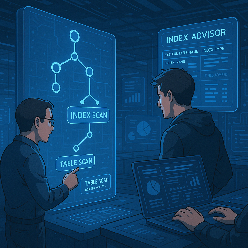 Implementation of Visual Explain and Index Advisor