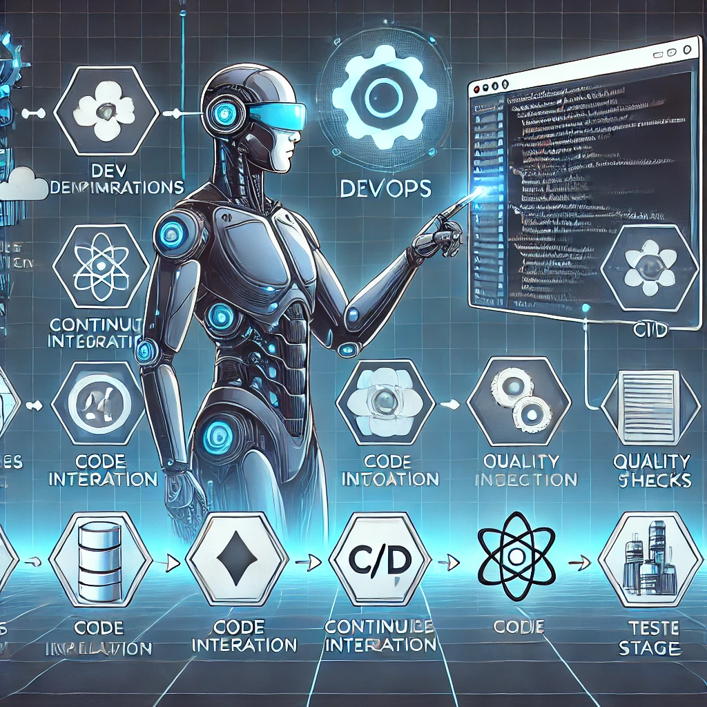 Imagen muesta el futuro de DevOps con Inteligenia Artificial